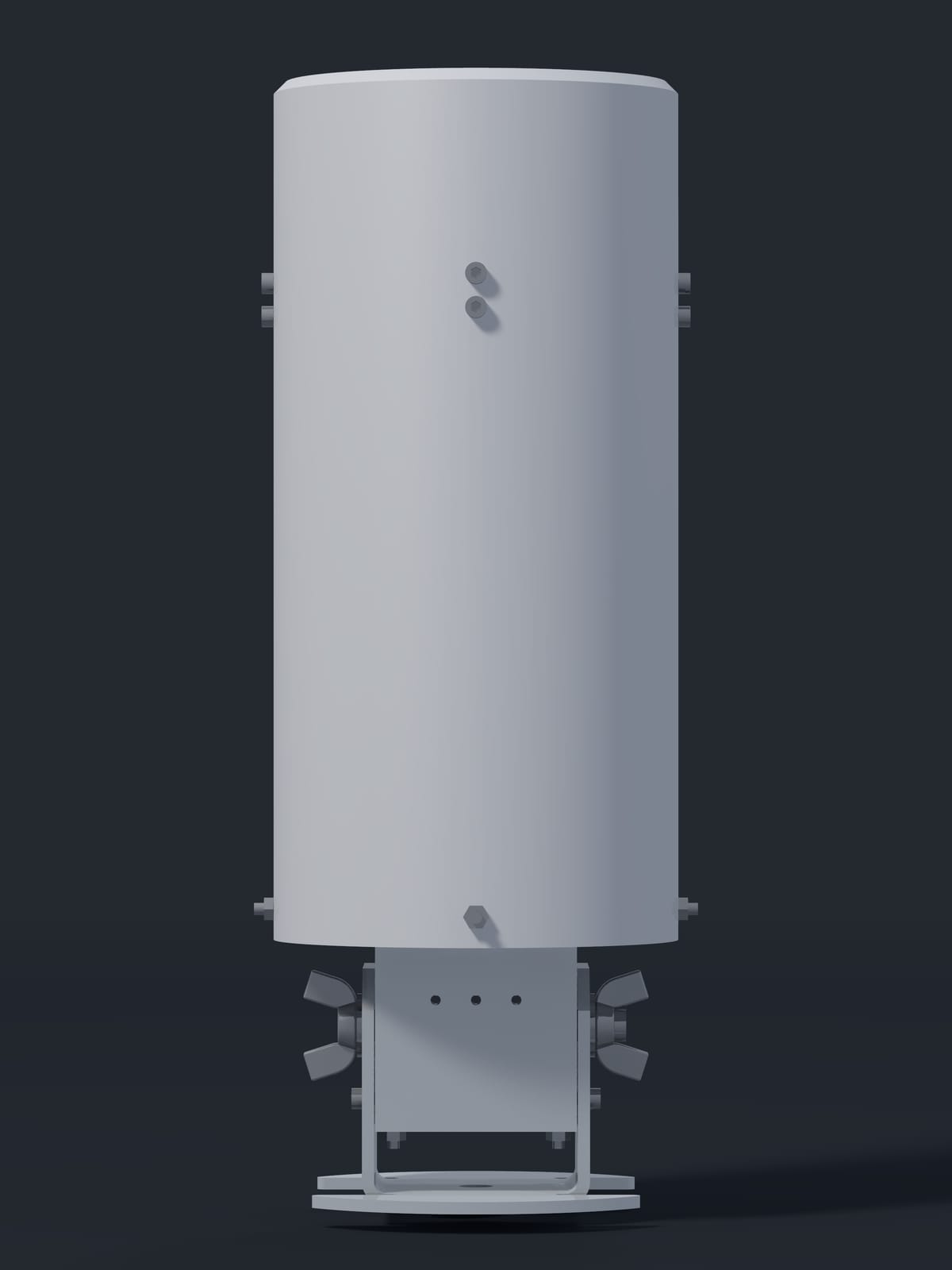 Render of the Midge v2, straight on.
